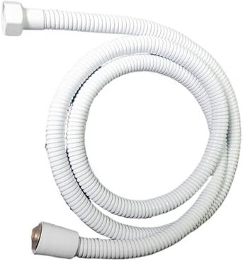Tuyau de douche flexible en acier inoxydable blanc de 1,5 m à double verrouillage(120cm)