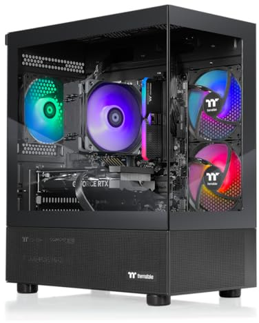 Thermaltake LCGS View 9660T-170 Gaming Desktop (AMD Ryzen™ 5 9600X, ToughRam 16GB DDR5 6000MT/s RGB Memory, NVIDIA® GeForce RTX™ 5060 Ti 8G, 1TB NVMe M.2, WiFi, Windows 11) V17B-B850-56T-LCS