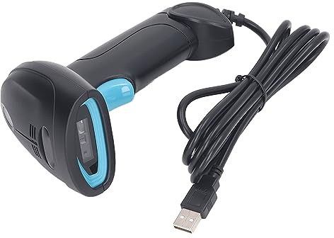 Asixxsix Barcode-Scanner, Handheld USB Verdrahtet 1D Barcode-Leser, Hohe Genauigkeit Schnellle Dekodierung Kompaktes Leichtes Ergonomische EAN-Leser-Vorhäer, Supermarkt, Supermarkt,