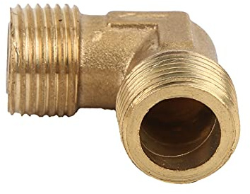 Headerbs Raccords de Compresseur d'air G3/8 à Joint de Tuyau à Angle Droit en Laiton 2 Pièces pour Connexion Coudée dans les Zones étroites, Applications Larges, Polyvalent et Peu Encombrant,