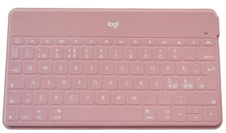 Logitech Keys to Go - Kabellose Tastatur - Kabellose Tastatur, Ultraleicht & Geräuschlos, für Windows, Tablet, iPad, iPhone, macOS, iOS - Skandinavisch (QWERTY) - rosa【Bulk - ohne Verpackung】