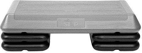 The Step (Made in USA) Original Aerobic Plattform - Schaltungsgröße Grau Aerobic Plattform und Original Black Riser