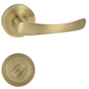 Domino Lot de poignées de porte Nova-r M3 Bronze WC/salle de bain