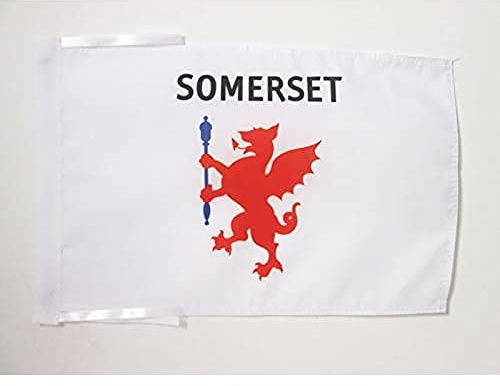 AZ FLAG Somerset Old county Flag 45x30 cm 100D Polyester Cords | Indoor and outdoor use Somerset New county 12x18 in decorative flag double stitched seams and reinforced edges with ties