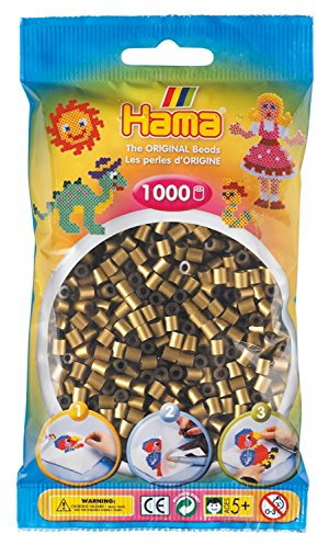 Hama Beads Bag | Approx. 1000 Midi Fuse Beads | Mosaic Decoration Arts & Craft for Creative Children Ages 5+ | Bronze