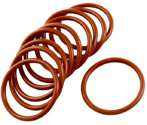 Sourcingmap Silicone O-Ring, 40mm OD, 34mm ID, 3mm Width, VMQ Seal Rings Gasket, Red, Pack of 10