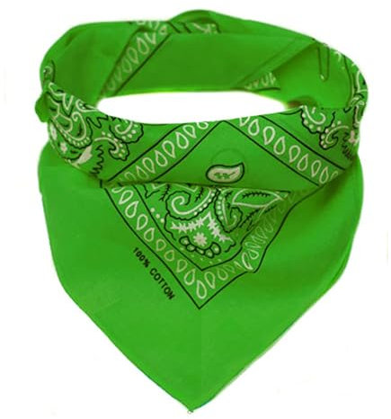 Oramics Bandana Koptuch Halstuch – 55 x 55 cm, gemustert: Paisley Muster – in verschiedenen Farben aus 100% Baumwolle, modernes Nikituch gegen Wind und Kälte (Hellgrün)