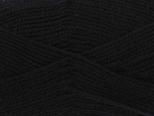 King Cole Dollymix DK Yarn | 25g Ball | Premium Acrylic Double Knitting Wool for Toy Making, Amigurumi and Colourful Crafts (48 Black)