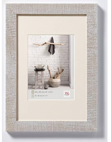 walther design walther cadre photo design gris clair 20 x 30 cm avec passe-partout, Cadre en bois Home HO030X