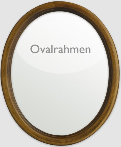 Neumann Bilderrahmen Cadre ovale en bois au format 24 x 30 cm en noyer