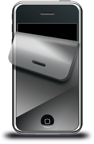 Wentronic Displayschutzfolie (verspiegelt) für iPhone 3G und 3Gs