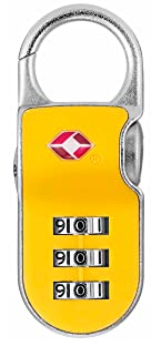 Yale Lucchetto da viaggio a combinazione con tecnologia Travel Sentry TSA YTP2/26/216/1Y giallo, arco a clip
