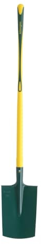 Leborgne, Bêche à rebord manche novagrip béquille 90 cm, Tête Acier Trempé, Bord Arrondi, Repose-Pieds, Douille robuste, Conseillées pour les sols légers ou peu collants, sans cailloux