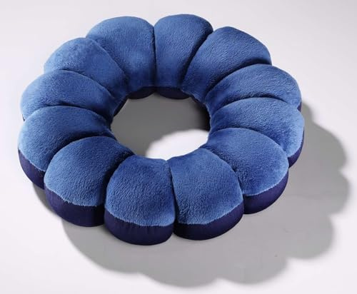 Maximex Gmbh Favourite Pillow, Reisekissen, Nikki Plüsch-Bezug, blau, Durchmesser: 33cm, Breite: 8 cm