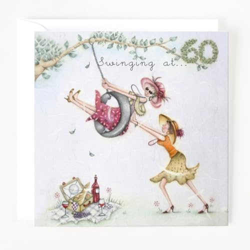 60th Birthday Card Swinging at 60 (Ladies Who Love Life)