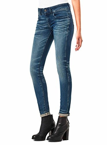 G-STAR Women's Lynn Mid Waist Skinny Jeans Jeans, Blue (Medium Aged 60885-6550-071), 31W / 32L