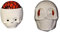2X Anti Stress Ball Gehirn und 2X Anti Stress Ball Maden Quetschball Scherzartikel Halloween Geschenkartikel Gadges