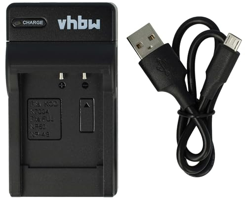 vhbw USB-C Ladegerät kompatibel mit Pentax D-Li68 | D-Li122 für Kamera - Ladeschale + USB-C Kabel Ladeanzeige