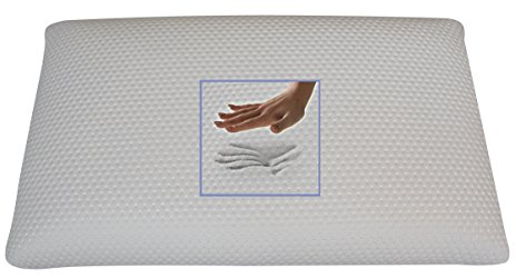 Supply24 since 2004 Orthopädisches 80x40 cm Viscoschaum Kopfkissen – Made in Italy | Atmungsaktiv mit Klimabohrungen | Feiner Baumwollbezug & bequemer Polyester-Außenbezug | In 4 Höhen (Höhe: 11 cm)