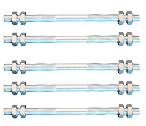 5 pezzi barra filettata M6 destra – filettatura sinistra 160 mm + 20 dadi.