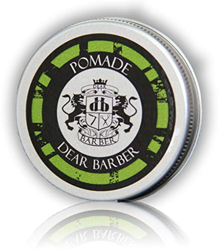 Dear Barber MENS HAIR STYLING POMADE - Strong Hold & High Shine Finish | Controls Curly & Frizzy Hair, Water Based & Easily Washable, 0.68 fl oz
