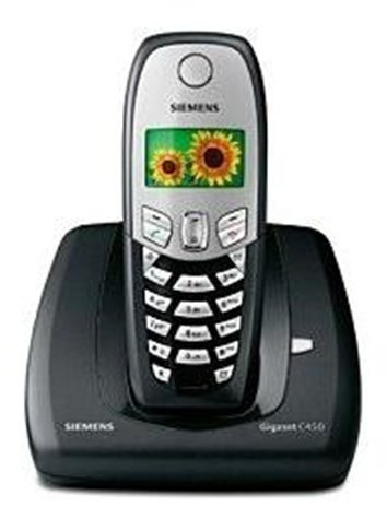 Siemens Gigaset C450 Colour, Schnurloses DECT-Telefon mit Farbdisplay, schwarz