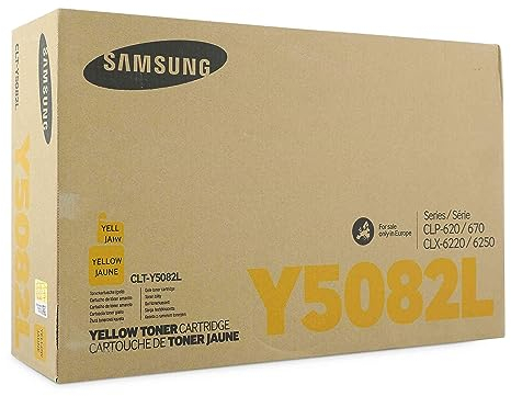 HP CLT-Y5082L/ELS (SU532A) Original Toner Gelb (Hohe Reichweite, Kompatibel mit: CLP-620ND, 670N, 670ND / CLX-6220FX, 6250FXs)