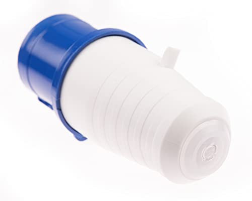 16A 3 Pin Male Plug for Tent/Motorhome/Caravan Hookup IEC 60309 309 IP449 2P+E, 6h