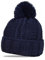 Caspar MU127 Gefütterte Damen Bommelmütze, Farbe:dunkelblau, Größe:One Size