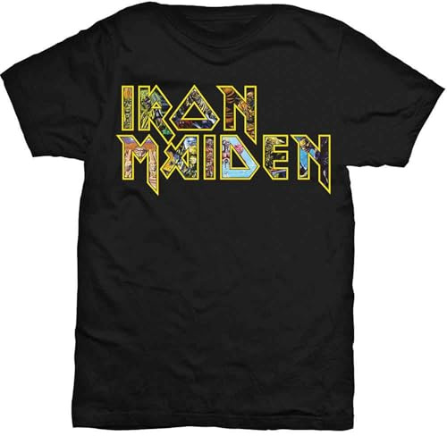 Iron Maiden Men's Eddie Logo T-shirt Medium Black
