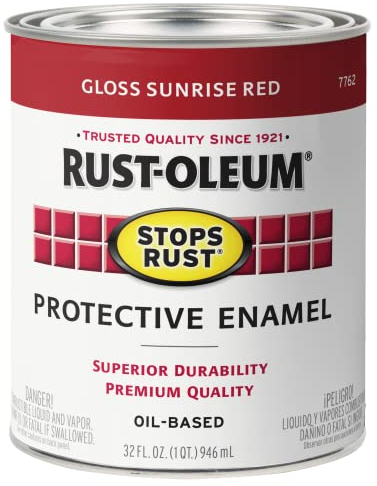 Rust-Oleum Stops Rust Brush On Protective Enamel Paint, Gloss Sunrise Red