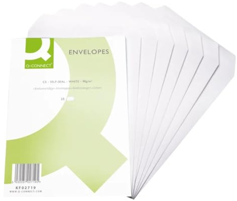 Q-Connect C5 Envelopes Pocket Self Seal 90gsm White (Pack of 500)