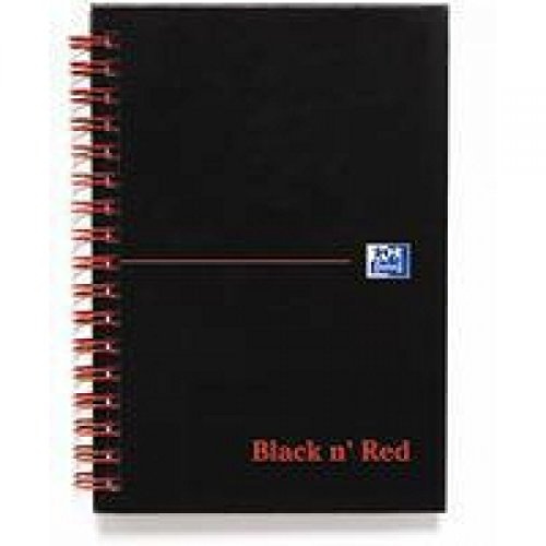 Black n Red Book Wirebound 90gsm Ruled and Perforated 140 Pages A6 Ref D67011 [Pack of 5]