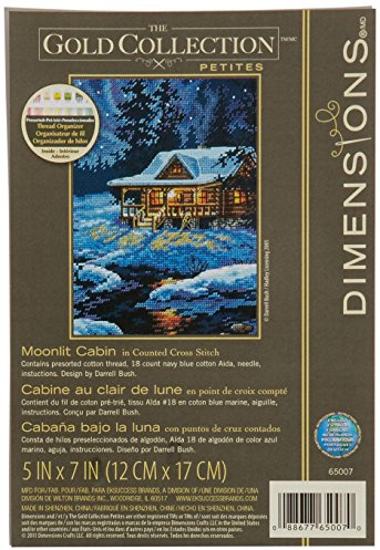 Dimensions Moonlit Cabin, Cotton, Navy