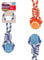 Rosewood Twistables Tennis Ball Rope Tug Toy for Dogs – Durable, Cotton Chew and Fetch Dog Toy for Small and Medium Breeds, Assorted Blue or Orange Colours