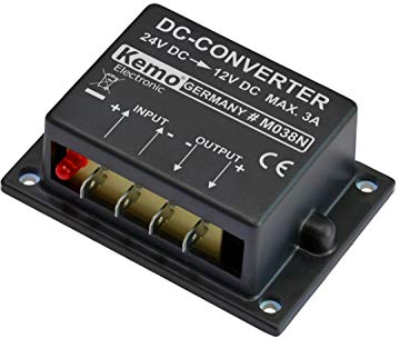 Spannungswandler (montiertes Set) Kemo M038N Eingangsspannung (Bereich): 24-26 V/DC Ausgangsspannung (Bereich): 12 V/DC (max.)