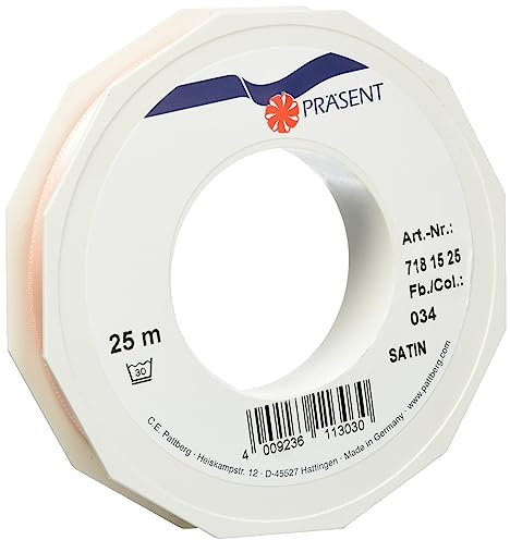 Präsent C.E. Pattberg Satin altgrün (grün), 25 m Satinband zum Einpacken von Geschenken, 40 mm Breite, Geschenkband zum Dekorieren & Basteln, Dekoband, Anlass