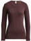 Conta Thermo Langarm Shirt, Longshirt mit natürlicher Baumwolle, wärmende Unterwäsche für Damen, Rundhalsausschnitt, Damenbekleidung, in Farbe Burgund Melange, Größen: 36/XS - 50/4XL