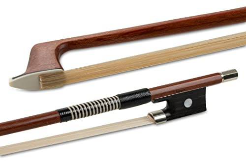 GEWA Violinbogen Massaranduba Student 1/16 Naturhaar, runde Stange Ebenholzfrosch mit Schübchen
