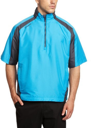 Sunice Men's Bellen 1/4 Zip Water Repellent Short Sleeve Windshirt - Regatta, Small