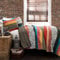 Lush Decor Wende-Bettwäsche-Set, 3-teilig, Bohemian-Design, Baumwolle, Türkis und Mandarine, Full/Queen