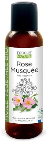 Huile de Rose Musquée Bio - Rosa rubiginosa seed oil - 100% pure et naturelle - Fabriqué en France -100ml - PROPOS'NATURE