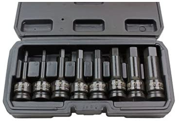 US Pro 8 Piece 1/2 Drive Impact Hex Allen Bit Socket Set B1378