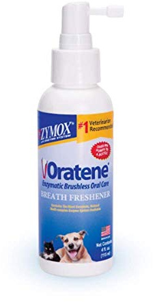 Zymox Oratene Brushless Oral Care Breath Freshener for Dogs and Cats, 4oz