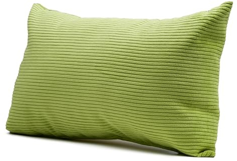 Gözze - Kissen Capri, Dekokissen in Feincord-Optik, Weiches Sofakissen mit Füllung, 100% Polyester, 30 x 50 cm - Hellgrün