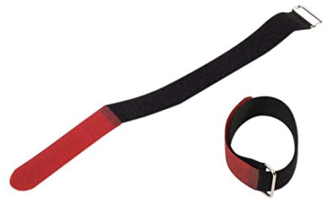 Adam Hall Kabelbinder Klettband mit Oese 40x4 cm rot