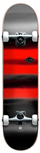 Globe Skateboard Full on mid, Red/Black/Chromantic, One Size