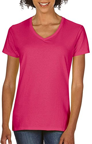 Gildan Womens Heavy Cotton 5.3 oz. V-Neck T-Shirt G500VL -HELICONIA M
