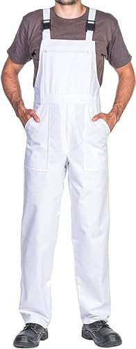 Salopettes de travail pour hommes,bleu. Un produit avec un rapport exceptionnel prix/qualité - Blanc - Taille L