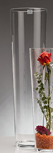 2x Glasvase CONICAL hot-cut Vase Glas Blumenvase Tischvase konisch groß, 70 cm